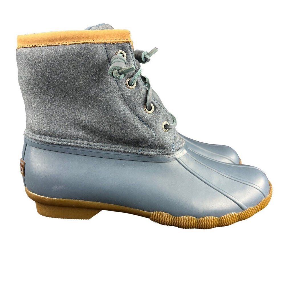 Sperry Top-Sider Saltwater Wool Blue Duck Boots Women's Size 6.5 M